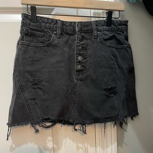 free people denim skirt
